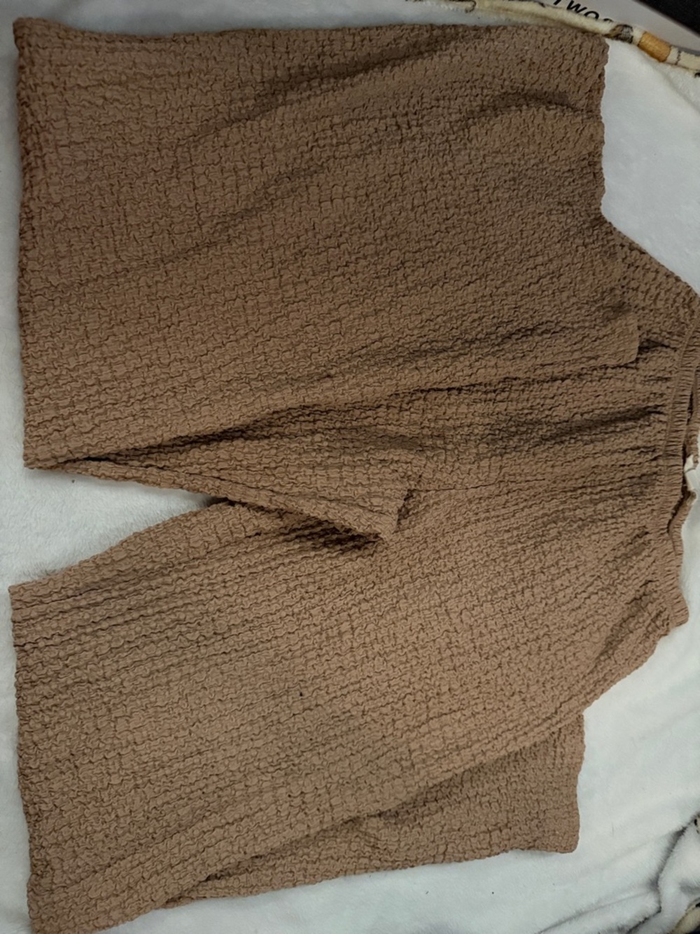 Textured Wide Leg Pants